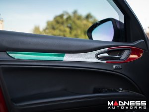 Alfa Romeo Stelvio Door Trim - Carbon Fiber - Interior Door Trim Kit - Italian Theme - Feroce Carbon
